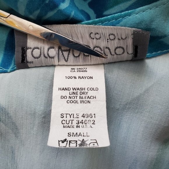 Vintage 90's Carol Anderson Palm Leaf Maxi Dress - Picture 6 of 6